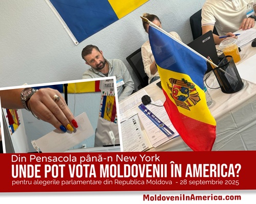 Lista sectii votare din SUA pentru alegerile parlamentare din R. Moldova 28 septembrie 2025